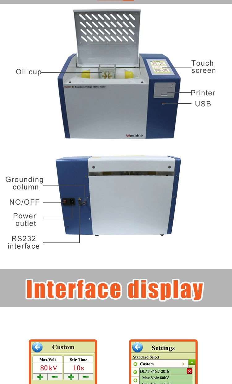 transformer oil bdv oil dielectric test oil dielectric bdv oil test equipment 80kv oil bdv tester