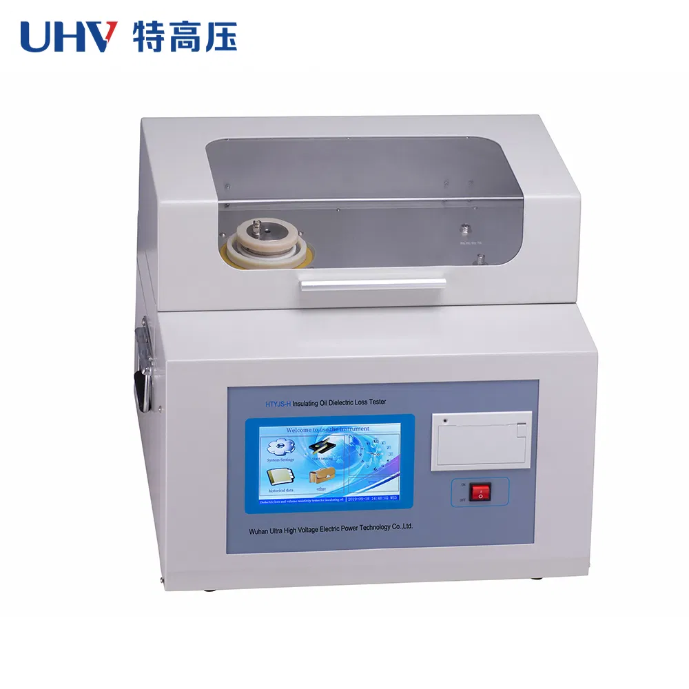 Htyjs-H Tester di perdita dielettrica dell'olio isolante Tester di resistenza dielettrica isolante automatica dell'olio del trasformatore Bdv